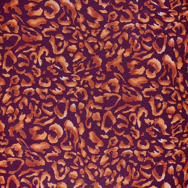 Ponte Roma Jersey Leopard pattern – aubergine/terracotta, image number 1