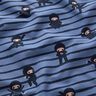 Cotton Jersey Stripe Ninjas  – blue grey,  thumbnail number 2