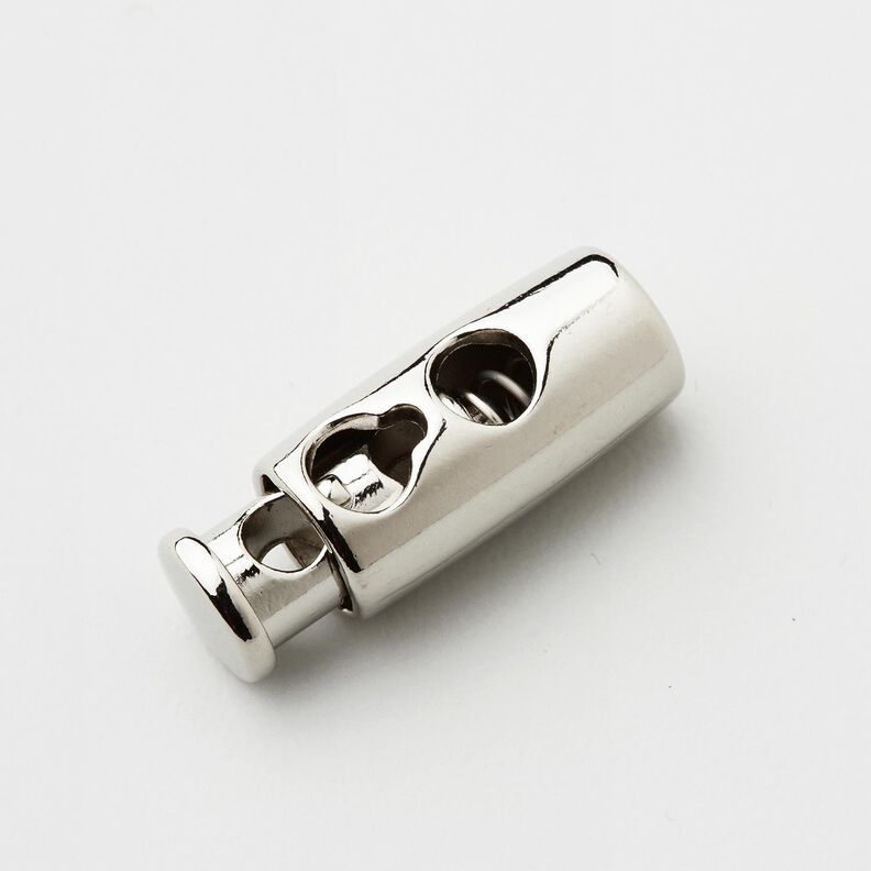 Cord Stopper metal [Opening: 3 mm] – metallic silver,  image number 1