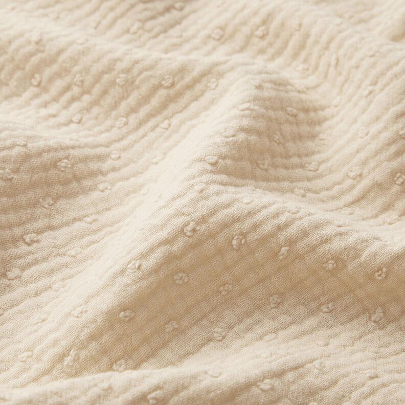 Double Gauze/Muslin dobby – natural,  image number 2