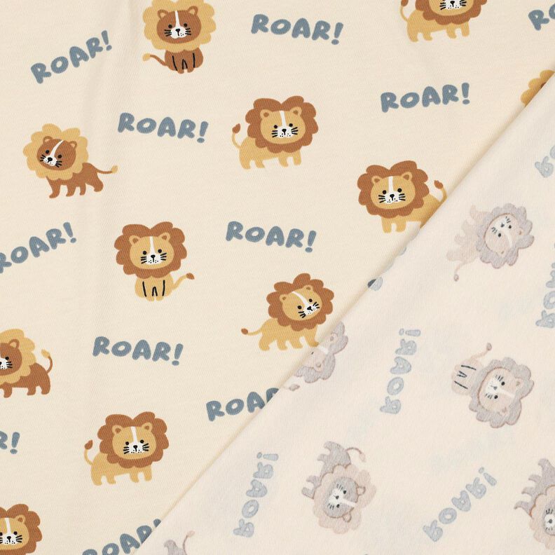 Cotton Jersey Lion | Poppy Fabrics – light beige/fawn,  image number 4