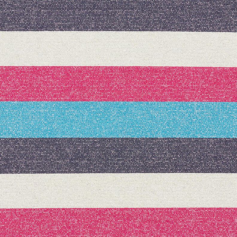 Striped glitter jersey – intense pink/navy blue,  image number 1