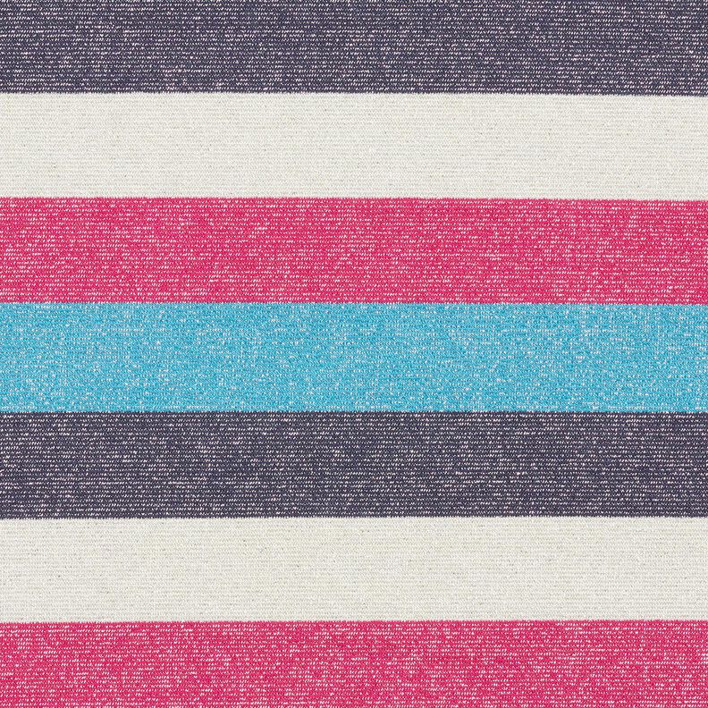 Striped glitter jersey – intense pink/navy blue, image number 1