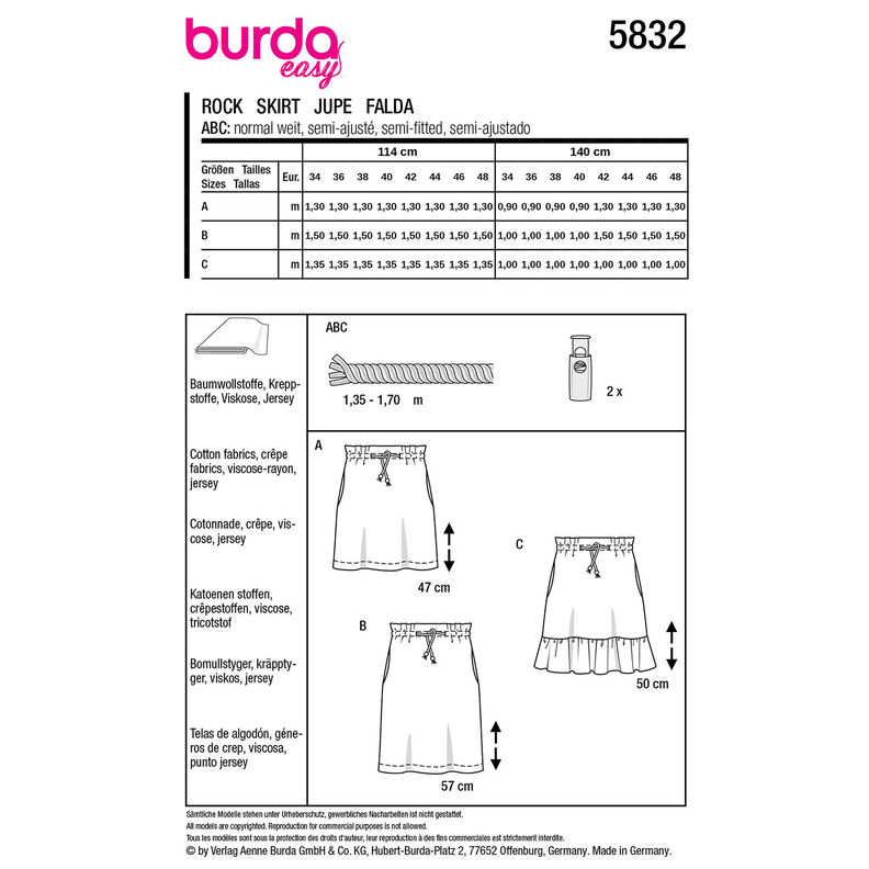 Skirt | Burda 5832 | 34-48,  image number 12