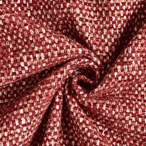Upholstery Fabric colourful bouclé look – burgundy/cream, 