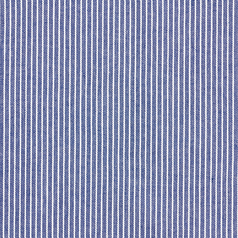 Blouse Fabric Cotton Blend Stripes – navy blue/white,  image number 1