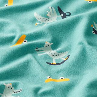 Cotton Jersey Skating crocodile | PETIT CITRON – mint, 