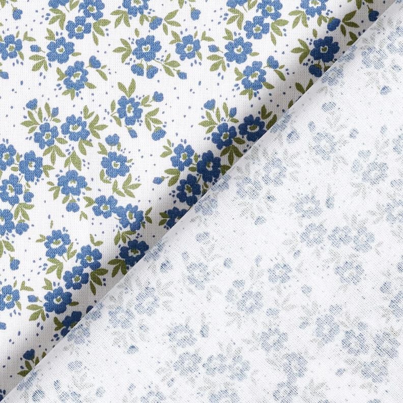 Cotton Poplin sea of flowers – denim blue/white,  image number 4