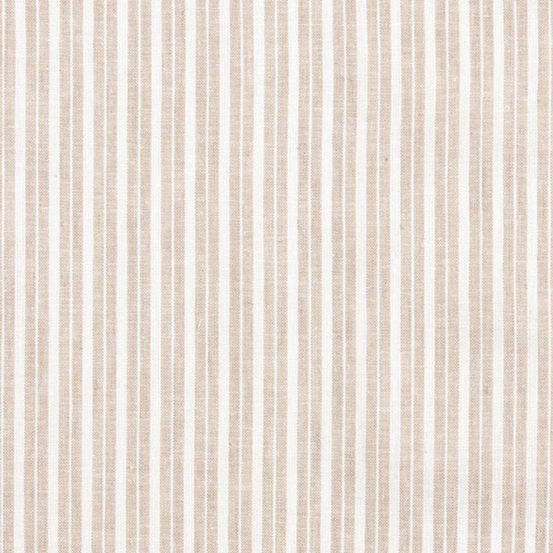 Linen Cotton Blend Wide Stripes – beige/offwhite,  image number 1