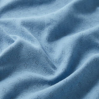 Fine Jersey Knit with Openwork – blue, 