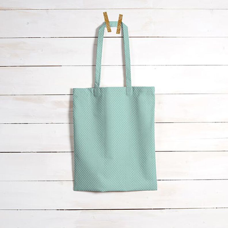 Coated Cotton Little Dots – aqua blue,  image number 7