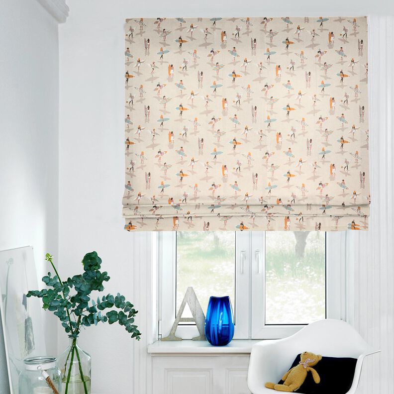 Decor Fabric Half Panama surfer – eucalyptus/natural, image number 7