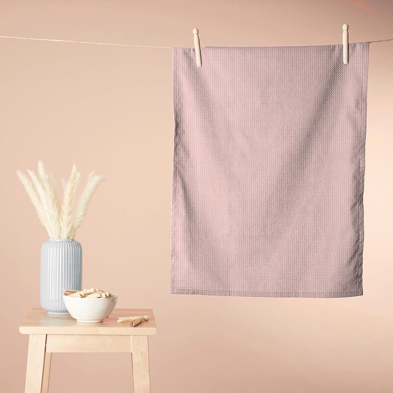 Towelling Fabric/Waffle Piqué Plain – rosé, image number 6