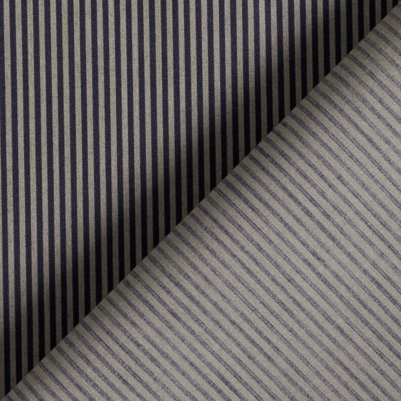 Shirt fabric vertical stripes – black/grey, image number 4