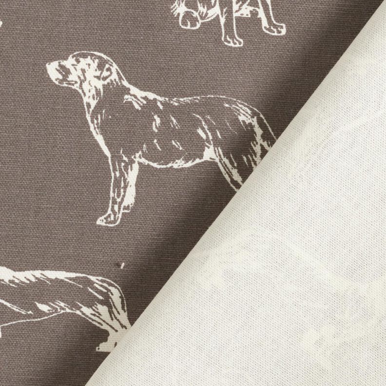 Decor Fabric Canvas Dogs – dark grey/cream, image number 4