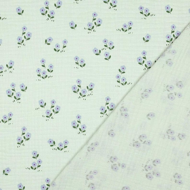 Double Gauze/Muslin Little flowers | Poppy Fabrics – pale mint,  image number 4