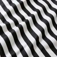 Outdoor Deckchair fabric Longitudinal stripes 44 cm – black