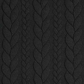 Cabled Cloque Jacquard Jersey – black, 