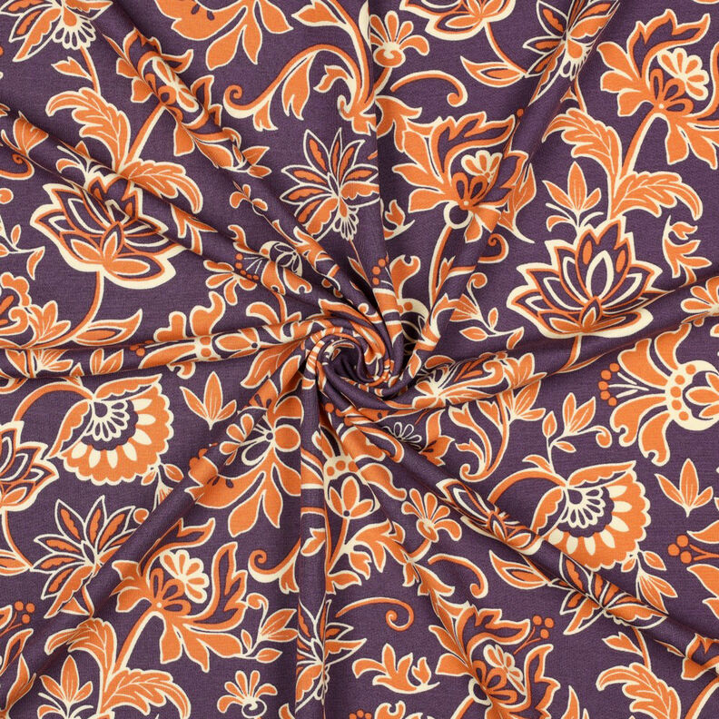 Ponte Roma Jersey Paisley flowers | Poppy Fabrics – lilac,  image number 3