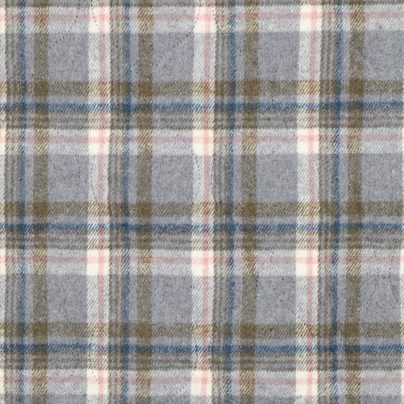 Quilted Fabric Flannel checked | Poppy Fabrics – grey, image number 1