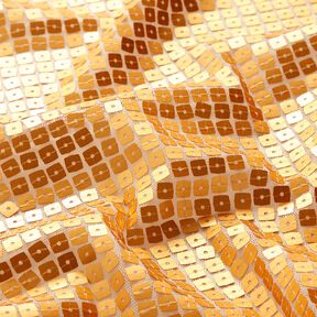 Sequin fabric squares – metallic gold, 