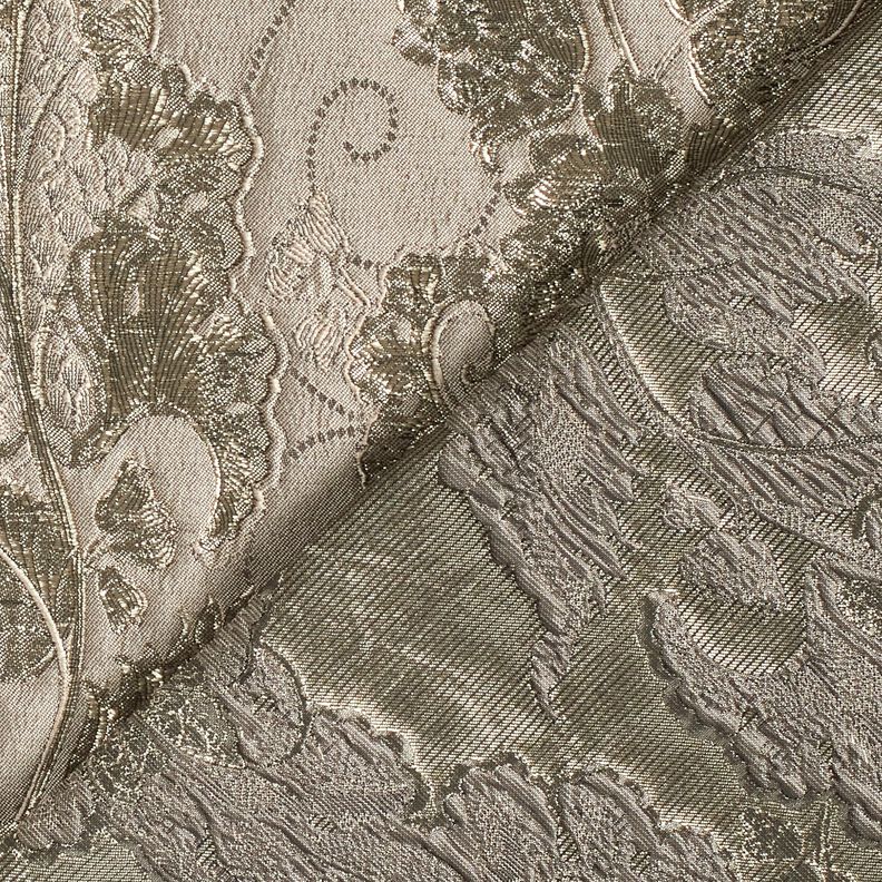 Garment Jacquard Brocade Flowers – taupe, image number 4