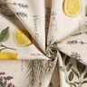 Decor Fabric Half Panama kitchen herbs – natural/yellow,  thumbnail number 3