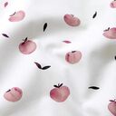 Cotton Poplin Apples Digital Print – white, 