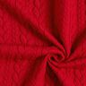 Cabled Cloque Jacquard Jersey – red,  thumbnail number 3