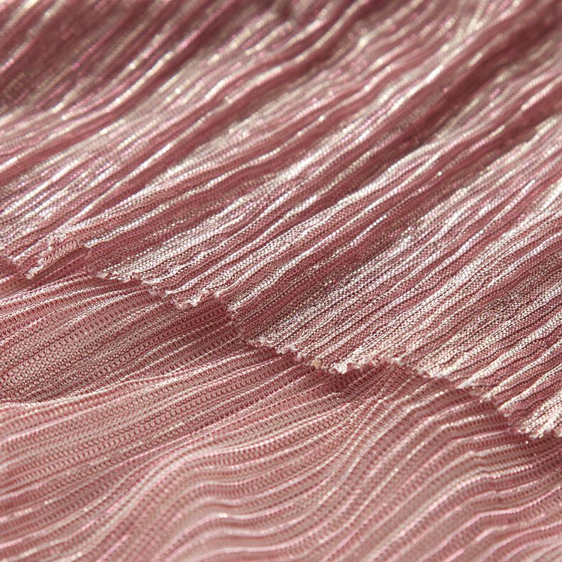 Transparent pleated glitter stripes – pink,  image number 5