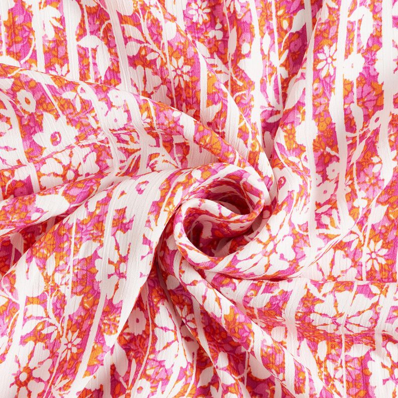 Viscose crepe flowers and branches – orange/pink,  image number 3