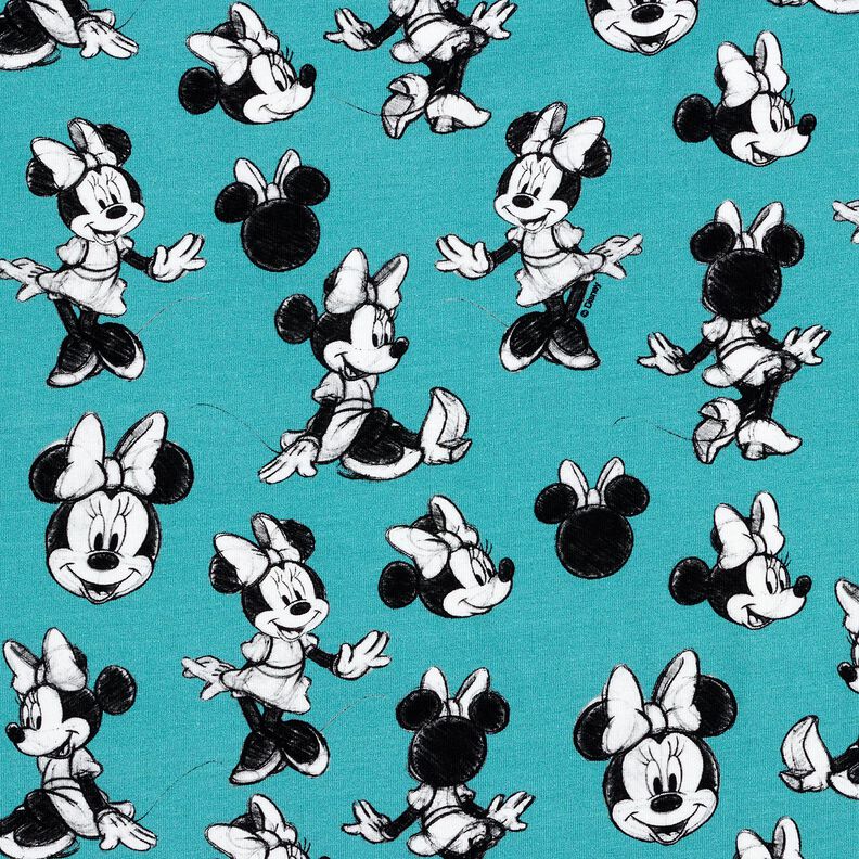 Cotton Jersey Minnie Mouse | Disney – light blue,  image number 1