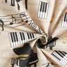 Decor Fabric Half Panama grand piano and sheet music – natural/black,  thumbnail number 3