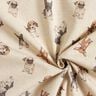 Decor Fabric Half Panama puppies &ndash; natural/grey,  thumbnail number 3