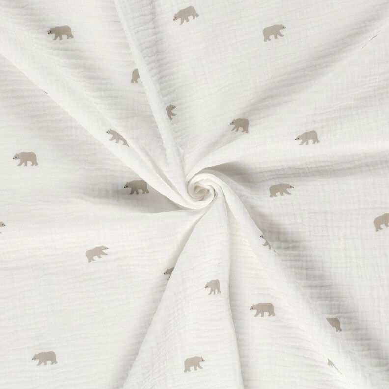 Double Gauze/Muslin polar bear – white, image number 3
