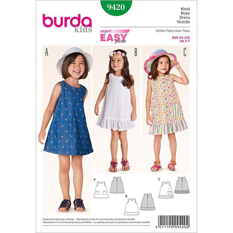 Pinafore Dress, Burda 9420,  image number 1