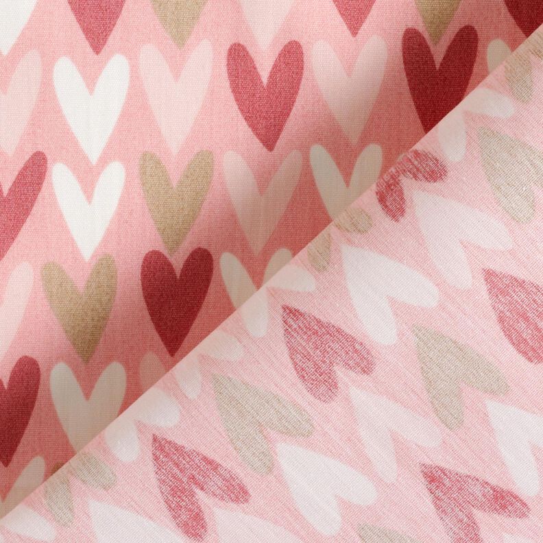 Cotton Poplin hearts – light dusky pink, image number 4