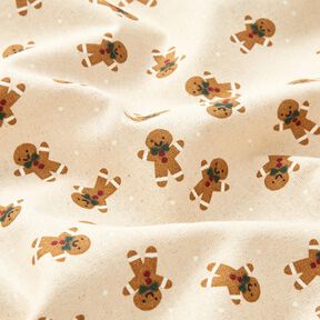 Decor Fabric Canvas Gingerbread men – natural/caramel, 