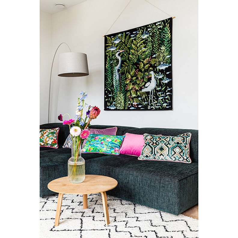 Digital print decorative fabric Monet – turquoise,  image number 6