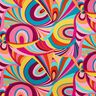 Viscose-cotton voile abstract loops – pastel violet/aqua blue,  thumbnail number 1