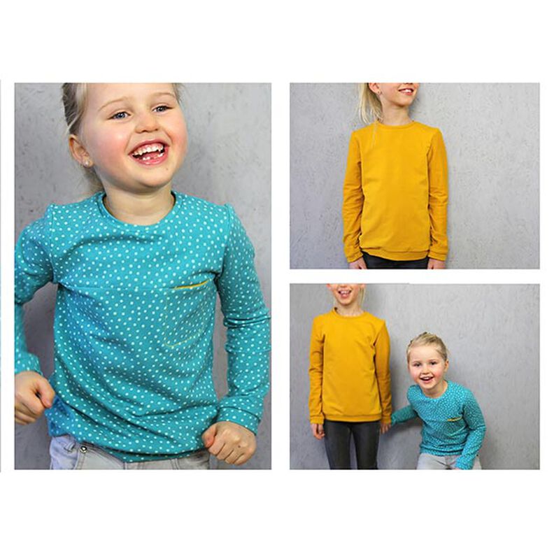 BENTE - jumper with breast pocket, for children, Studio Schnittreif  | 86 - 152,  image number 2