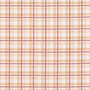 Double Check Cotton Poplin – white/apricot, 