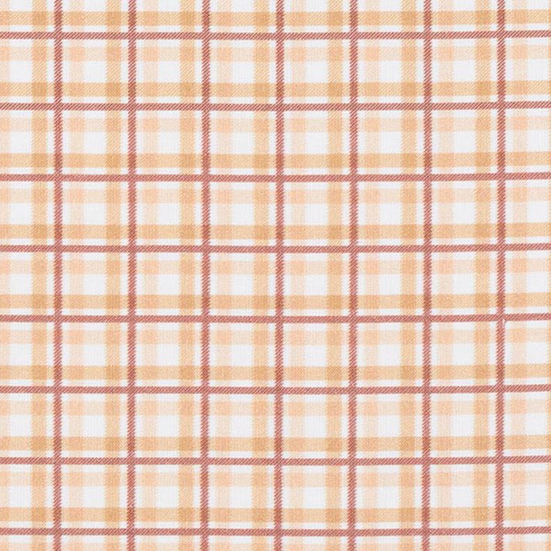 Double Check Cotton Poplin – white/apricot,  image number 1