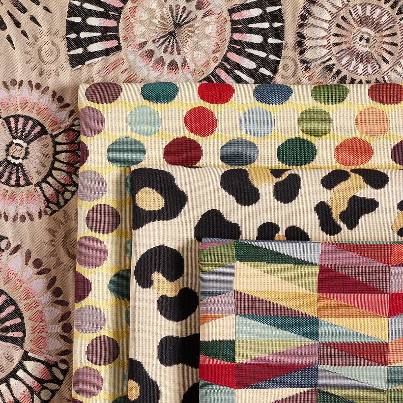 Decor Fabric Tapestry Fabric Leopard – light beige/black,  image number 5