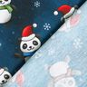 Cotton Jersey Panda in Christmas spirit | Glitzerpüppi – midnight blue/chili,  thumbnail number 4