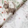 Cotton Cretonne Cats in the flower meadow – silver grey,  thumbnail number 4