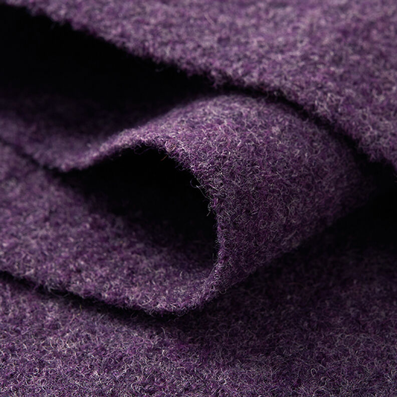 Fulled woollen loden Mottled – plum,  image number 4
