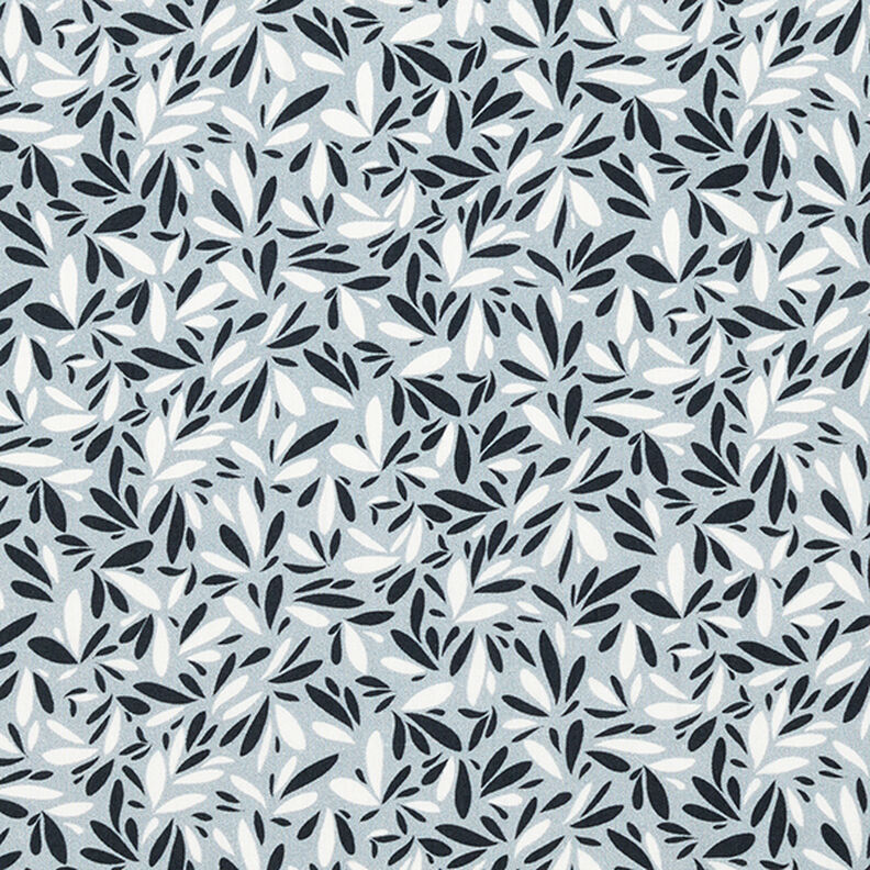 Polka dots viscose fabric – light grey/black,  image number 1