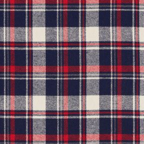 Cotton Flannel checked – blue-black/carmine, 