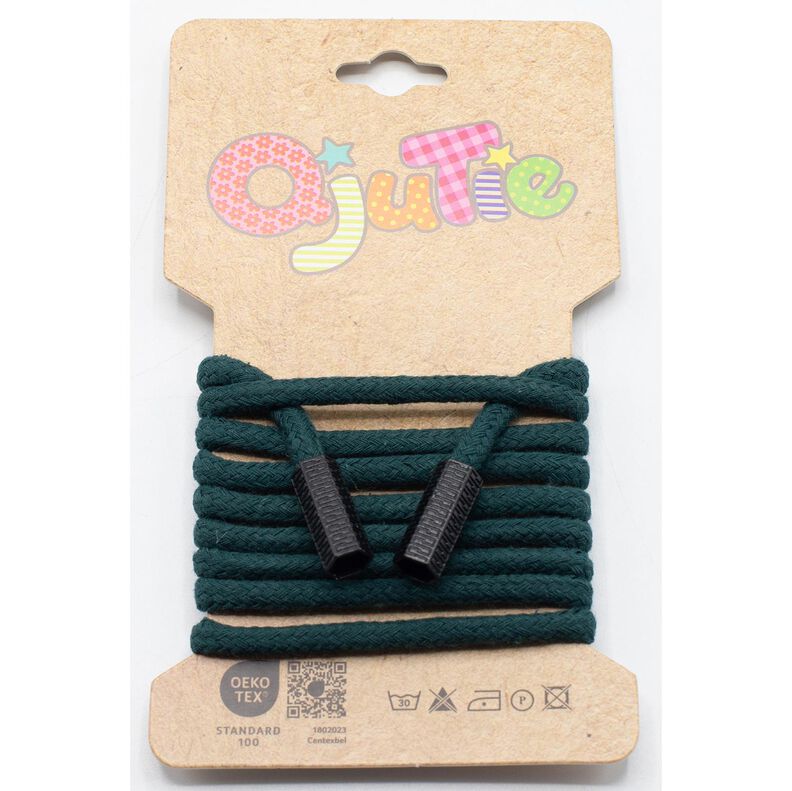 Cotton cord Incl. Cord End [1,15 m | Ø 5mm] – dark green,  image number 1